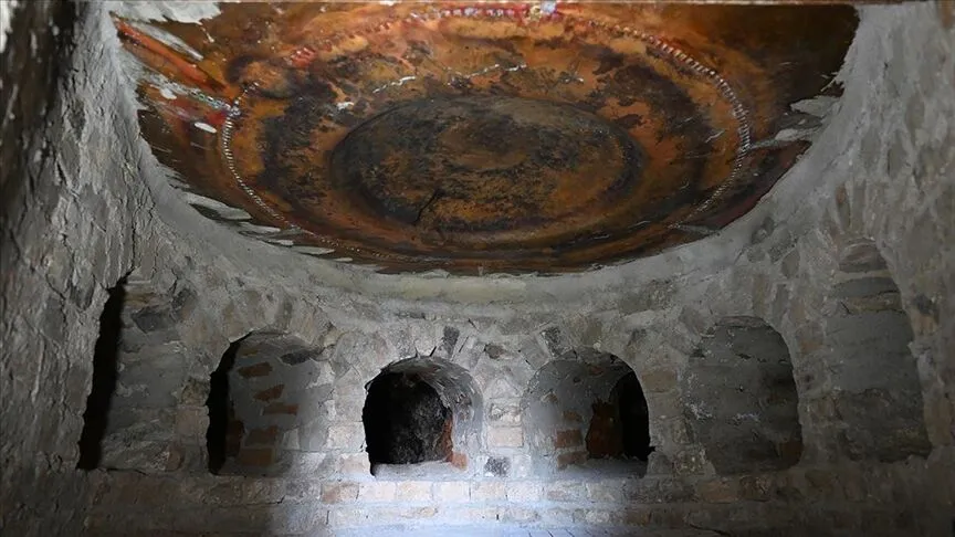 Original stone interior of the hamam